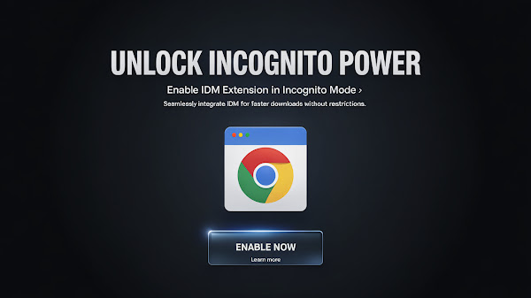 Enable IDM Extension in Incognito Mode