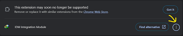 IDM Chrome Extension Warning: This Extension May Soon No Longer Be Supported