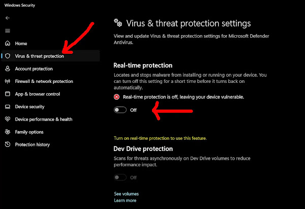 Disable Windows Defender for IDM Reset